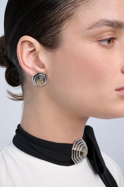 Colar Lenço Ponto Collab Renata Correa Prata Boho - TU