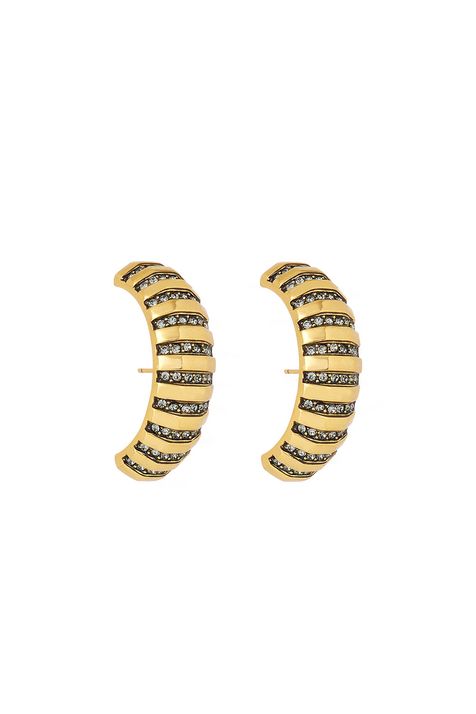 Brinco Cuff Art Déco Ouro Vintage - TU