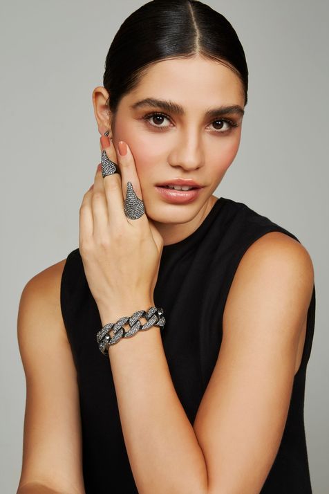 Kit de Anéis Blues Strass Classics Prata Boho