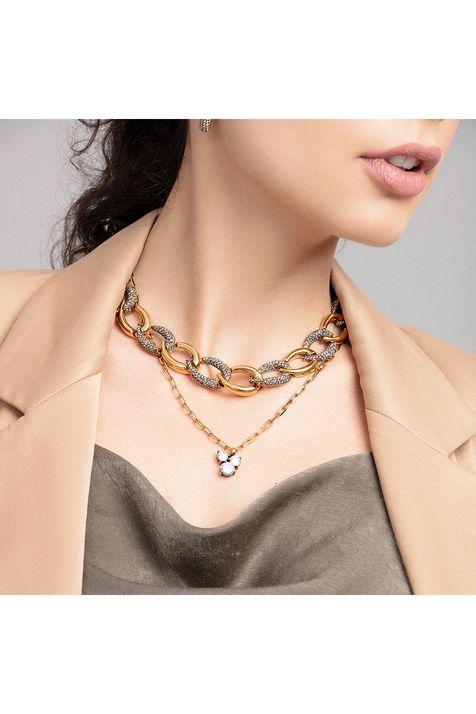 Colar Mix Slim  Reencontro Ouro Vintage