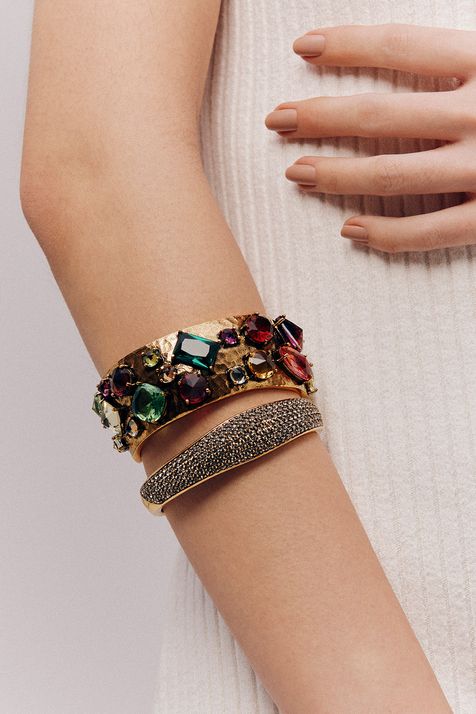 Bracelete Strass Classics Ouro Vintage Tu