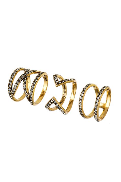 Kit de Anéis Line Classics Ouro Vintage  M