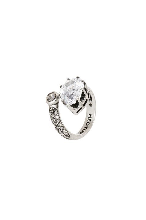 Anel Solitário Pear Classics Prata Boho - G