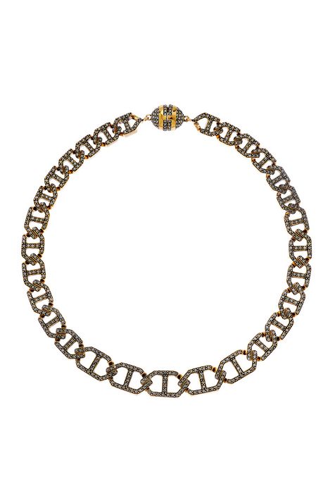 Colar Maxi Strass H Celebrate Ouro Vintage