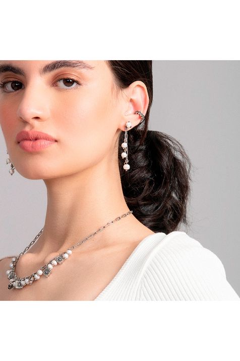 Colar Mini Pérolas Proteção Prata Boho