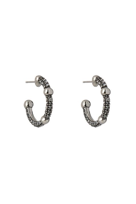 Brinco Argola Strass Essência Prata Boho