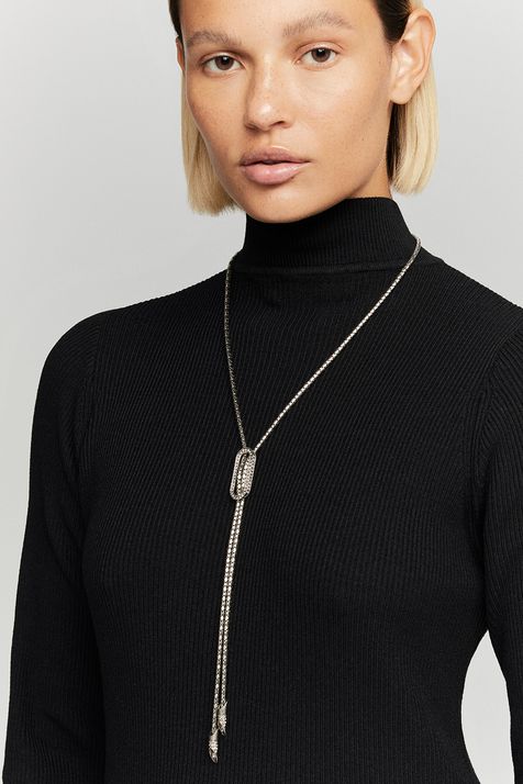 Colar Tye Style Prata Boho