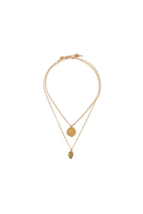 Kit Colares Camafeu ALB#001 Ouro Antique Tu