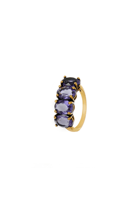 Anel Oval Crystal Edition Ouro Vintage - G