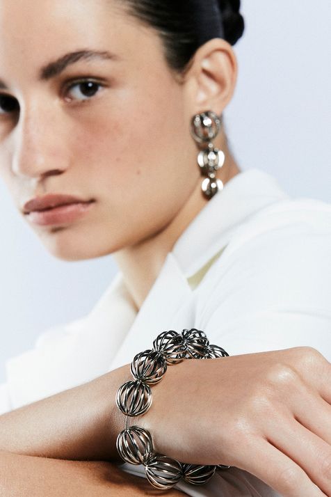 Pulseira Maxi Orbe Prata Boho
