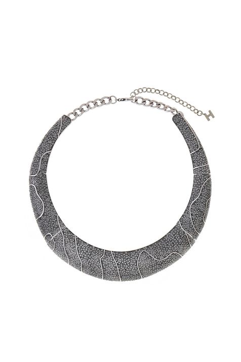 Colar Conceito Strass Animal Print Prata Boho - TU