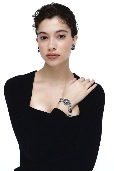 Pulseira Pérolas Camélia Prata Boho - TU