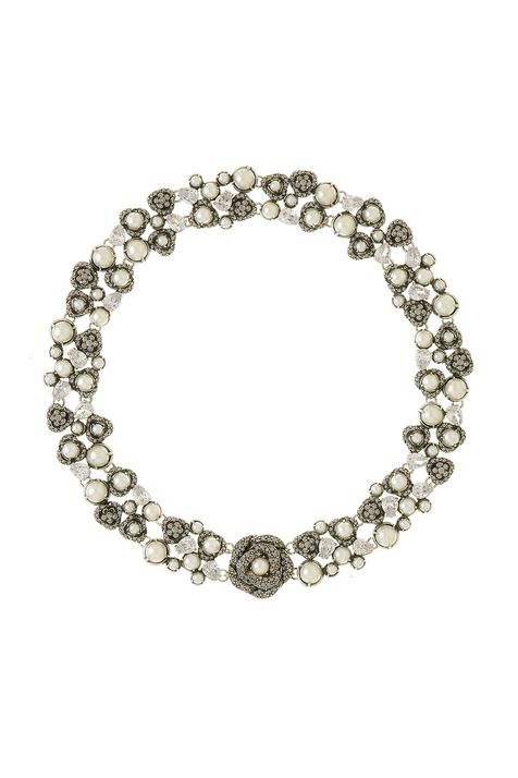 Colar Conceito Pérolas Camélia Prata Boho - TU