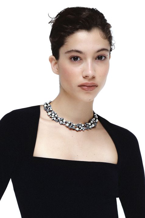 Colar Conceito Pérolas Camélia Prata Boho - TU