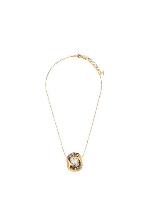 Colar Duo Broche Namibe Ouro Vintage - TU
